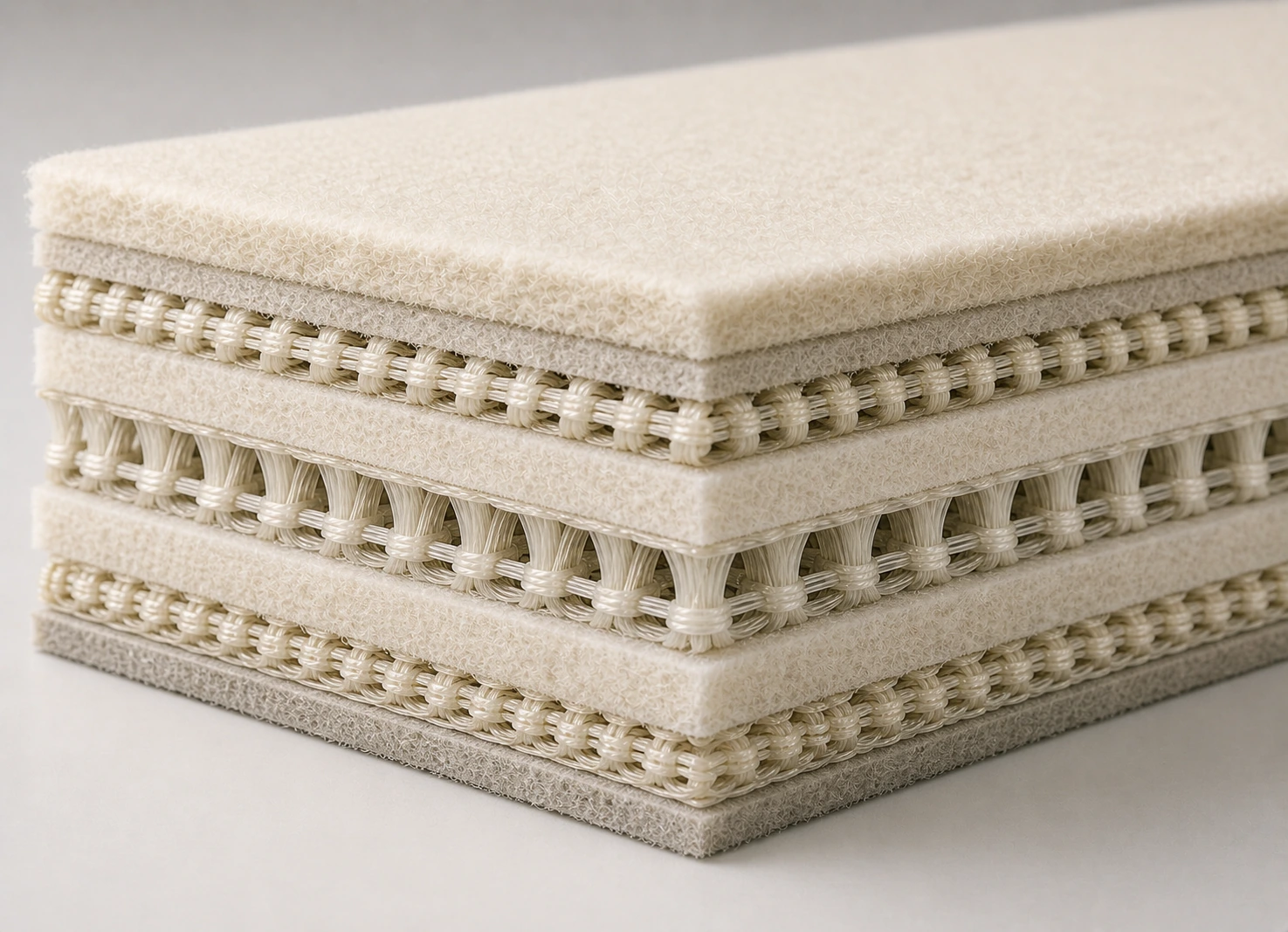 1+1 BOM press felt structure