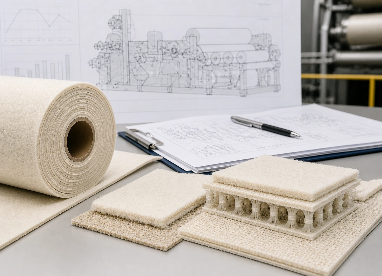 Single layer press felt structure